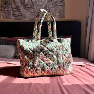 Rachel Antonoff Lydia Quilted Tote in Dissected Frogs